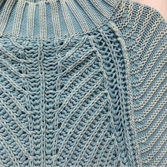 Free People WOMENS CHUNKY KNIT OVERSIZED SWEATER OCEAN PEARL - Picture 6 of 8